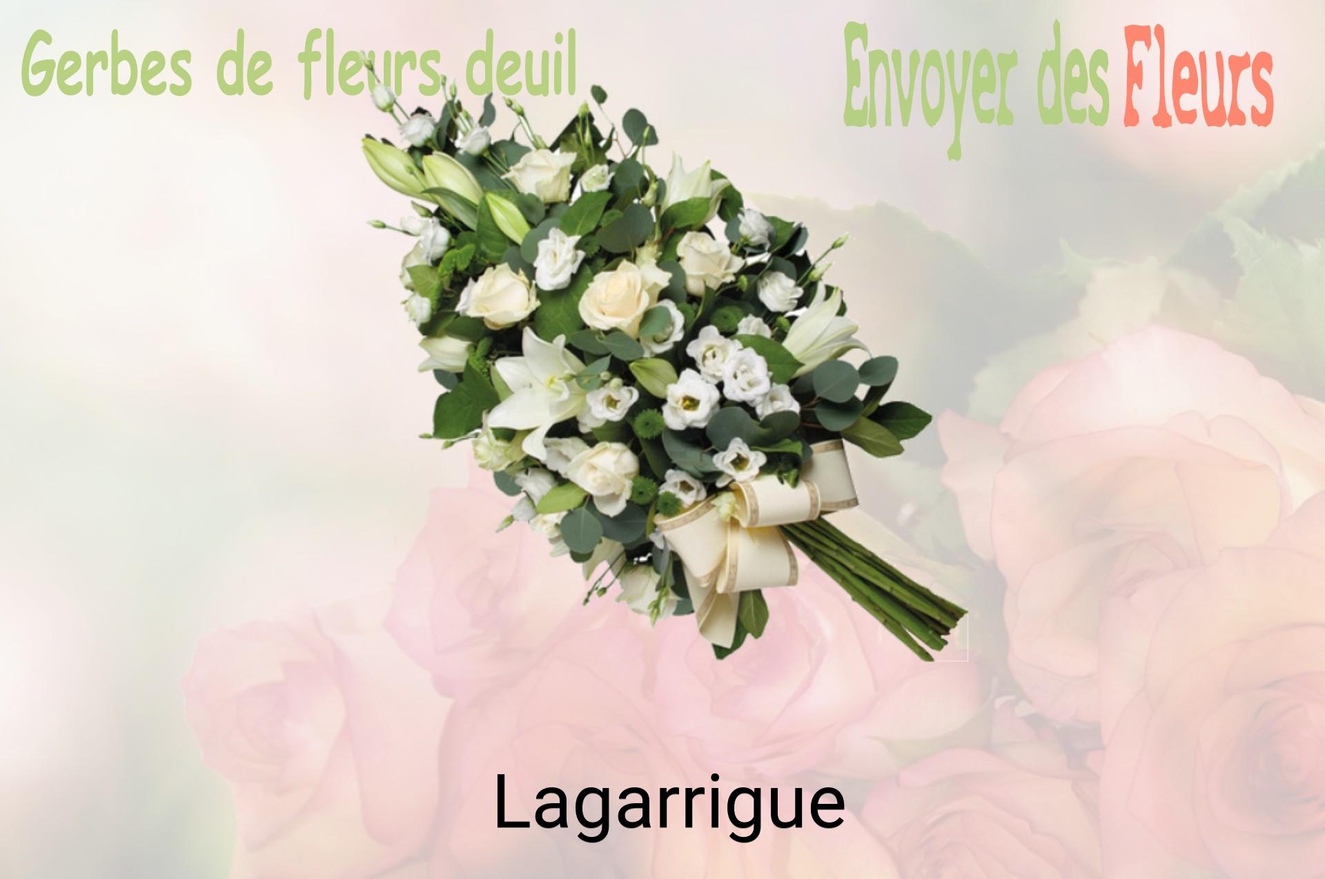 Gerbe de fleurs de deuil livrée à Lagarrigue